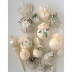 Weihnachtsbaumschmuck Tannenbaumschmuck Christmas Schmuck Handgemacht Handmade Weihnachtsgeschenk boho Rustikale beige