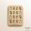 Weihnachtsbriefmarken Stickerbogen, dekorative Geschenkanhänger, Weihnachtsmann, Wichtel, Weihnachtsbaum, Schneeman 2x3