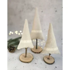 Weihnachtsbäume handgemacht Deko – Einzigartige Weihnachtsbaum-Deko aus Holz, 18-27 cm