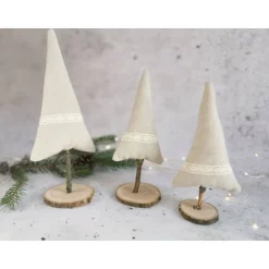 Weihnachtsbäume handgemacht Deko – Einzigartige Weihnachtsbaum-Deko aus Holz, 18-27 cm