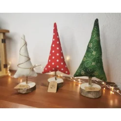 Weihnachtsbäume handgemacht Deko – Einzigartige Weihnachtsbaum-Deko aus Holz, 22 cm