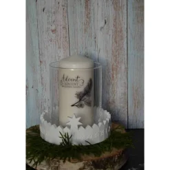 Weihnachtscountdown Schale Kerzenhalter – Adventskalender aus Gips zum Dekorieren