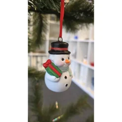 Weihnachtsdeko aus Keramik - Schneemann 1 - Wnterdeko -