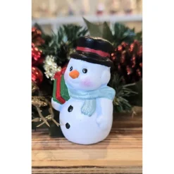 Weihnachtsdeko aus Keramik - Schneemann 1 - Wnterdeko -