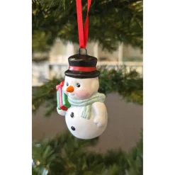 Weihnachtsdeko aus Keramik - Schneemann 1 - Wnterdeko -