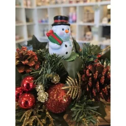 Weihnachtsdeko aus Keramik - Schneemann 1 - Wnterdeko -