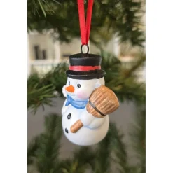 Weihnachtsdeko aus Keramik - Schneemann 3 - Winterdekoration -