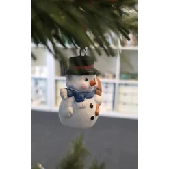 Weihnachtsdeko aus Keramik - Schneemann 3 - Winterdekoration -