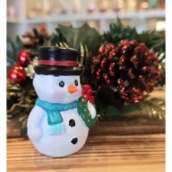 Weihnachtsdeko aus Keramik - Schneemann 2 - Winterdekoration -