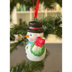 Weihnachtsdeko aus Keramik - Schneemann 2 - Winterdekoration -