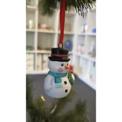 Weihnachtsdeko aus Keramik - Schneemann 2 - Winterdekoration -