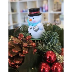 Weihnachtsdeko aus Keramik - Schneemann 4 - Winterdekoration -