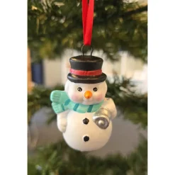 Weihnachtsdeko aus Keramik - Schneemann 4 - Winterdekoration -