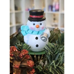 Weihnachtsdeko aus Keramik - Schneemann 4 - Winterdekoration -