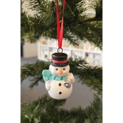 Weihnachtsdeko aus Keramik - Schneemann 4 - Winterdekoration -