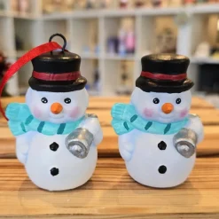 Weihnachtsdeko aus Keramik - Schneemann 4 - Winterdekoration -