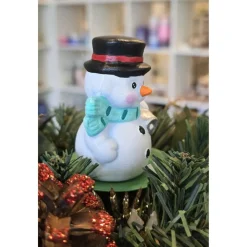 Weihnachtsdeko aus Keramik - Schneemann 4 - Winterdekoration -