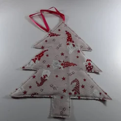 Weihnachtsdeko Fensterbild Tannenbaum Wichtel Sterne rot