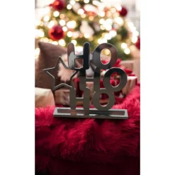 Weihnachts-Deko "HO HO HO" mit Stern – Pla 3D-Druck | Festliche Tischdeko