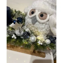 Weihnachtsdeko mit Schlitten, Engel, Mädchen, Kerze und Ledlichtern Weihnachtsschlitten