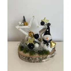 Weihnachtsdeko mit Stern und Led