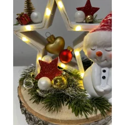 Weihnachtsdeko mit Stern und Led