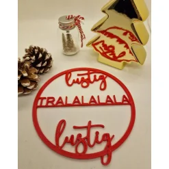 Weihnachtsdeko Ringe, Kling Glöckchen klingeling, Hohoho, Weihnachten, Weihnachtsmann, lustig lustig tralala, Geschenkan