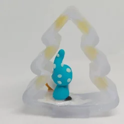 Weihnachtsdeko Tanne mit Wichtel- aus epoxidharz und Polymer Clay