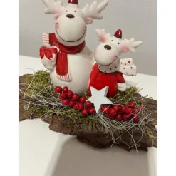 Weihnachtsdeko Weihnachtsgesteck mit einem Hirsche