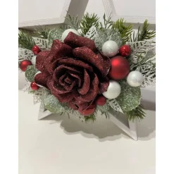 Weihnachtsdeko Weihnachtsstern Stern Led weinrot Rose