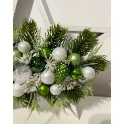 Weihnachtsdeko Weihnachtsstern Stern Led grün weiß Häuschen