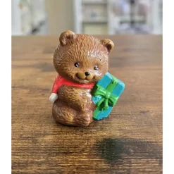 Weihnachtsdekoration aus Keramik - Teddybär -