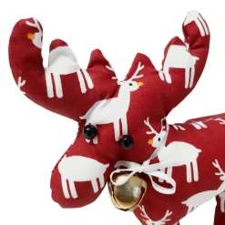 Weihnachtselch, Dekoelch in rot und weiß