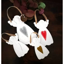 Weihnachtsengel & Schutzengel aus Keramik – Geschenkidee mit Herz