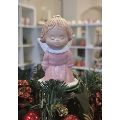 Weihnachtsengel - Schutzengel aus Keramik - Küssende Engel -