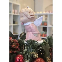 Weihnachtsengel - Schutzengel aus Keramik - Küssende Engel -