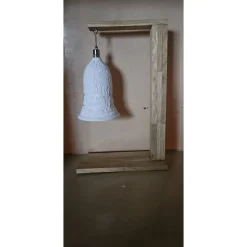 Weihnachtsglocke mit Ständer – LED beleuchtet – festliche Deko aus Holz