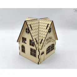 Weihnachtshaus aus Holz (Bastelset)