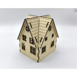 Weihnachtshaus aus Holz (Bastelset)