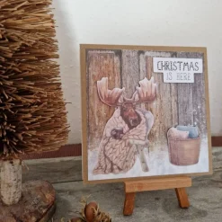 Weihnachtskarte - Elch - Christmas is Here