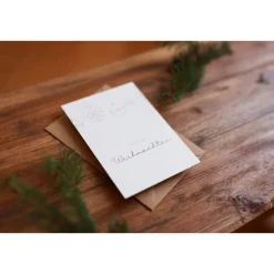 Weihnachtskarte | Weihnachtspost | Weihnachtsgruß | Weihnachtskugeln | aus Naturpapier | DIN A6 | Kuvert | Grußkarten