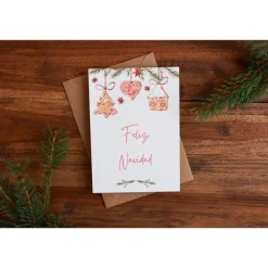 Weihnachtskarte | Weihnachtspost | Weihnachtsgruß | Feliz Navidad | aus Naturpapier | DIN A6 | Grußkarten