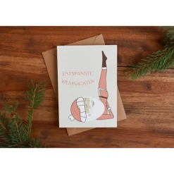 Weihnachtskarte | Weihnachtspost | Weihnachtsgruß | entspannte Weihnachten | aus Naturpapier | DIN A6 | Grußkarten