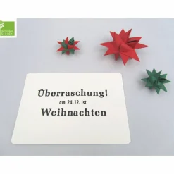 Weihnachtskarte, Überraschung am 24.12. ist Weihnachten, Postkarte, Urlaubskarte, handgefertigt