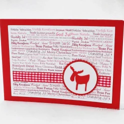 Weihnachtskarte Elch internationale Weihnachtsgrüße