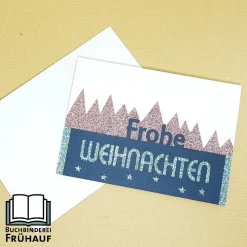 Weihnachtskarte Frohe Weihnachten Glitzer