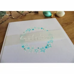 Weihnachtskarte Grußkarte "Skandinavischer Kranz" aus der Manufaktur Karla