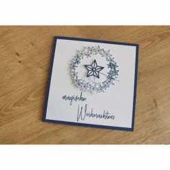 Weihnachtskarte Grußkarte "Sternenkranz" aus der Manufaktur Karla