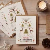 Weihnachtskarte Hirsch Folklore Muster mit Umschlag aus Kraftpapier | DinA6 | umweltfreundlich | Landhaus Stil