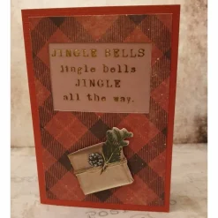 Weihnachtskarte Jingle Bells mit Geschenk